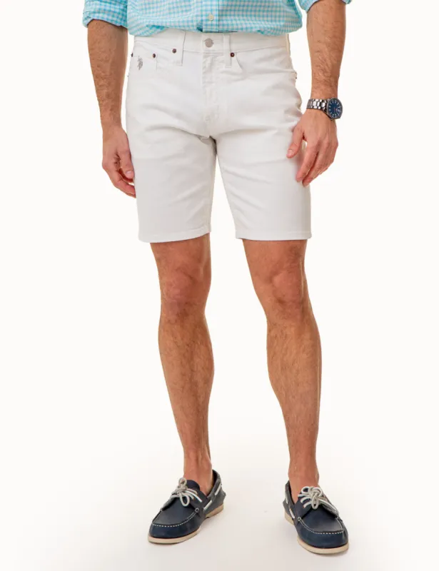 SLIM STRAIGHT 5 POCKET DENIM SHORTS sold by U.S. Polo Assn.