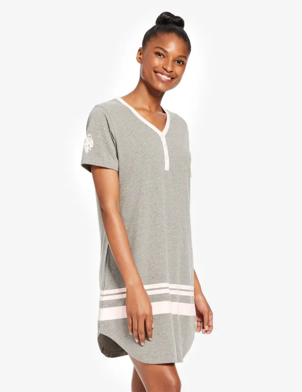 SHORT SLEEVE STRIPED LOGO DORMSHIRT sold by U.S. Polo Assn.
