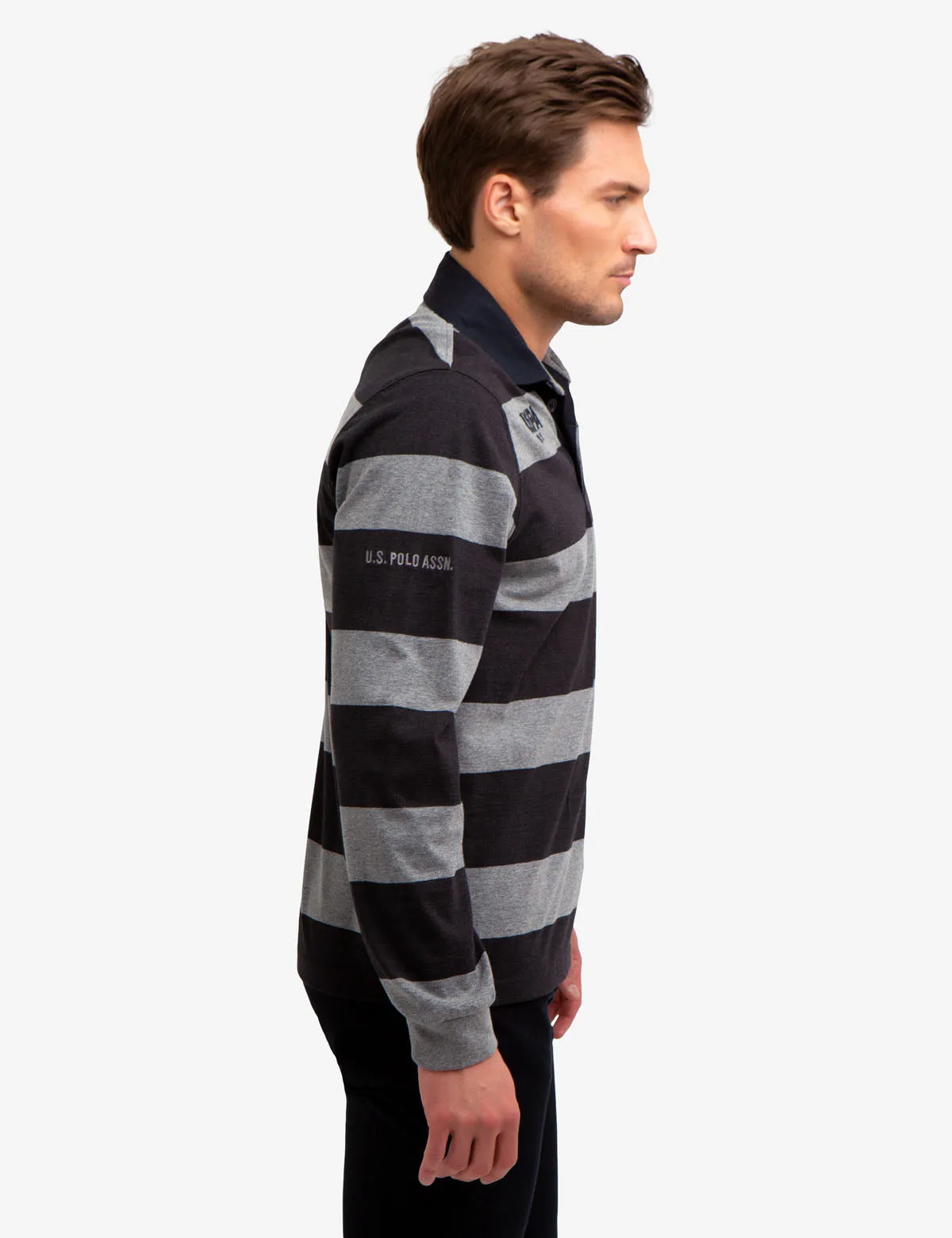 STRIPED LONG SLEEVE POLO SHIRT sold by U.S. Polo Assn. product image thumbnail 3