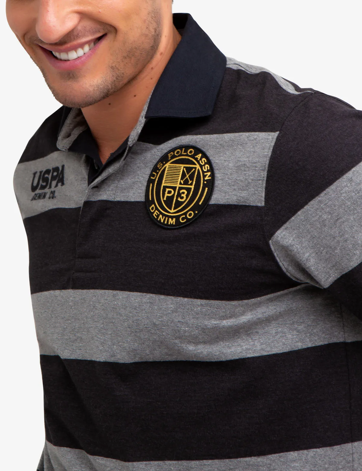 STRIPED LONG SLEEVE POLO SHIRT sold by U.S. Polo Assn. product image thumbnail 2