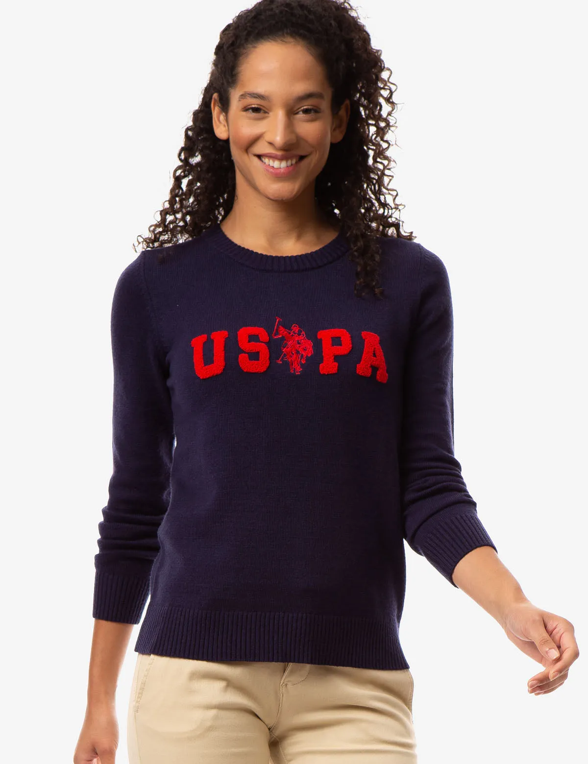 USPA LOGO CREW NECK SWEATER sold by U.S. Polo Assn.