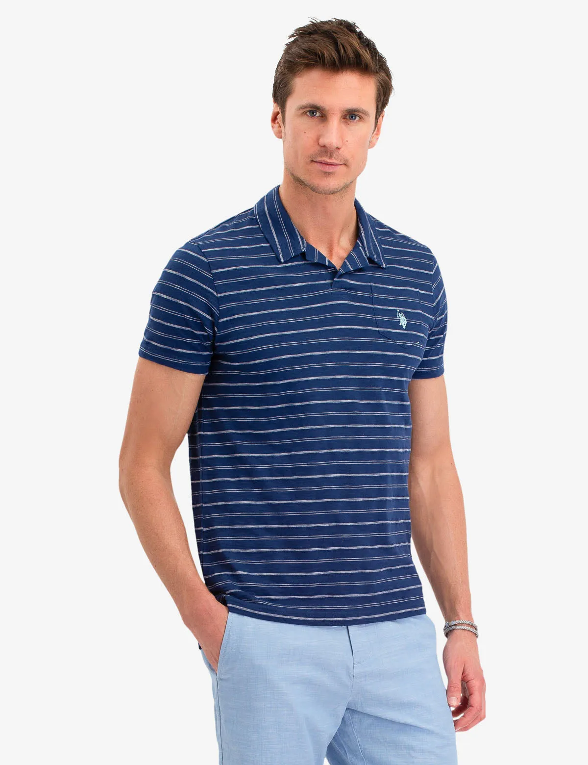 BLACK MALLET VERTICAL LOGO POLO SHIRT sold by U.S. Polo Assn. product image thumbnail 4