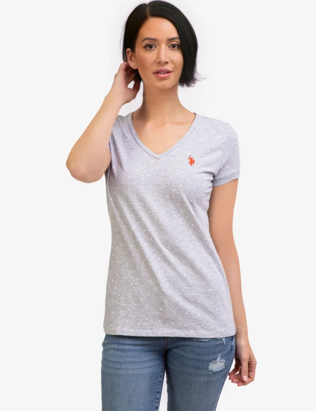 DOT V-NECK T-SHIRT sold by U.S. Polo Assn.