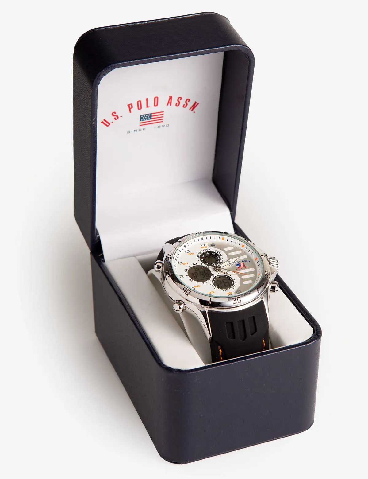 White Ana-Digi Dial Watch with Black Strap sold by U.S. Polo Assn. product image thumbnail 2