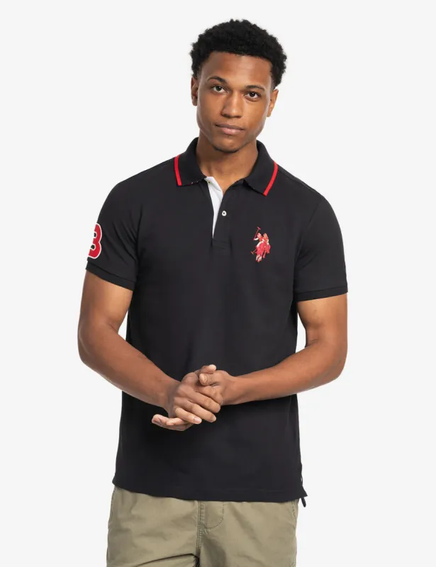 SLIM FIT BIG LOGO MULTI-TONAL POLO SHIRT sold by U.S. Polo Assn.
