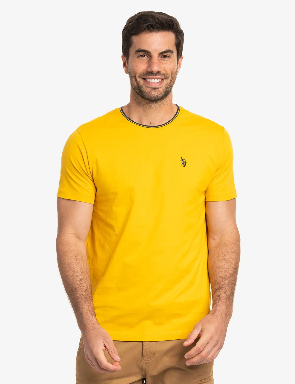 TIPPED CREW NECK COLLAR T-SHIRT sold by U.S. Polo Assn.