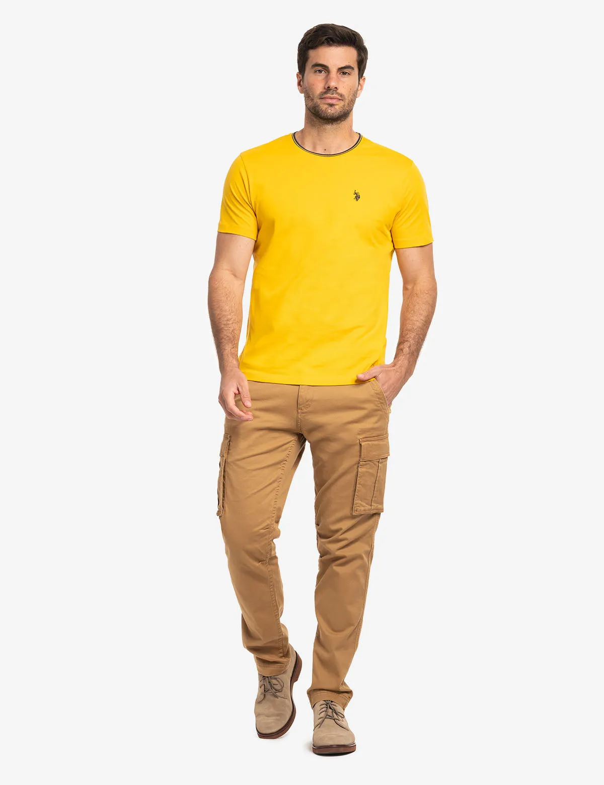 TIPPED CREW NECK COLLAR T-SHIRT sold by U.S. Polo Assn. product image thumbnail 5