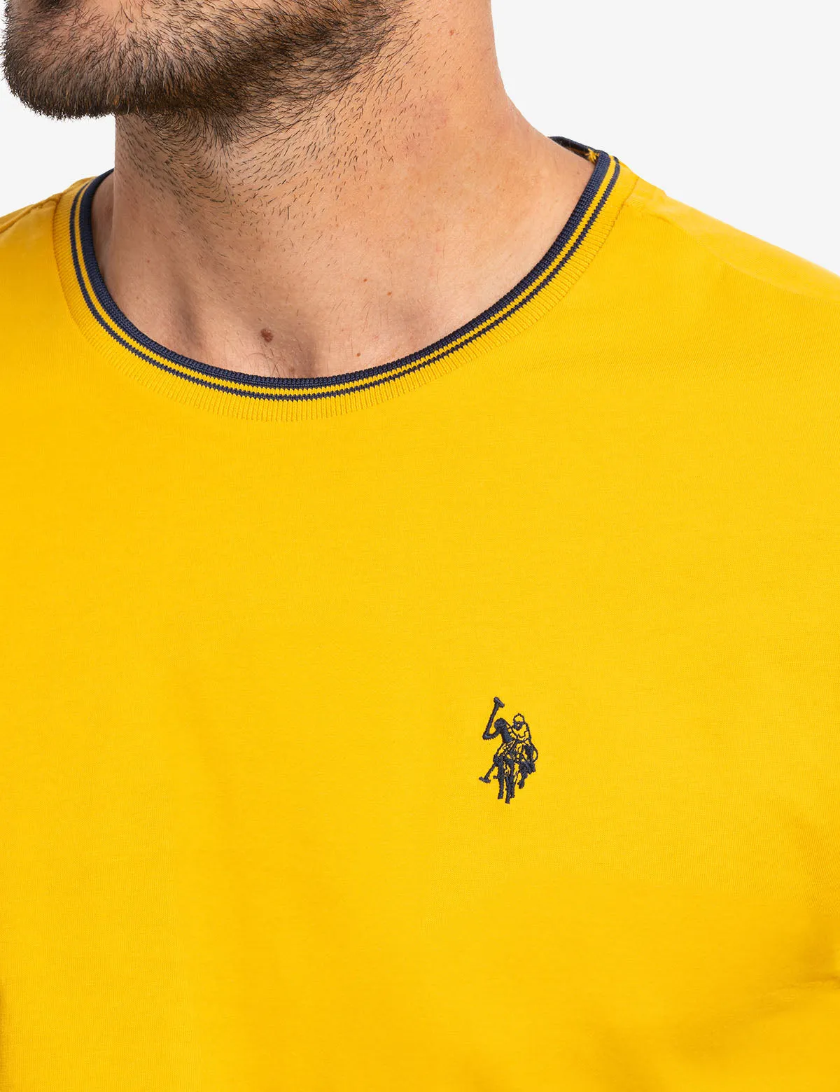 TIPPED CREW NECK COLLAR T-SHIRT sold by U.S. Polo Assn. product image thumbnail 3
