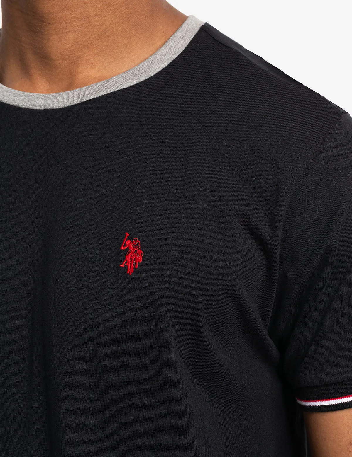SIGNATURE STRIPE TRIM RINGER T-SHIRT sold by U.S. Polo Assn. product image thumbnail 3
