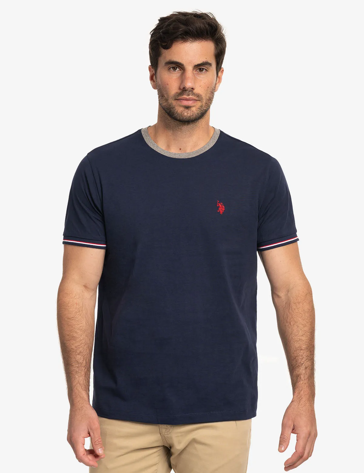 SIGNATURE STRIPE TRIM RINGER T-SHIRT sold by U.S. Polo Assn. product image thumbnail 5