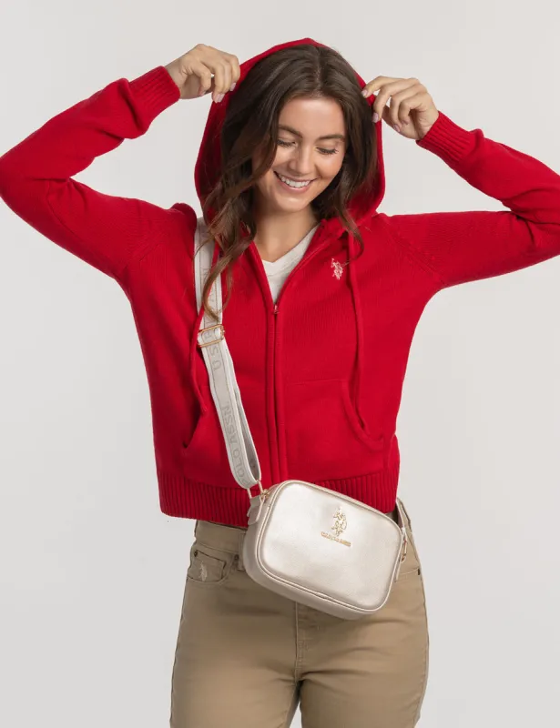 ZIP UP SWEATER WITH HOOD sold by U.S. Polo Assn.