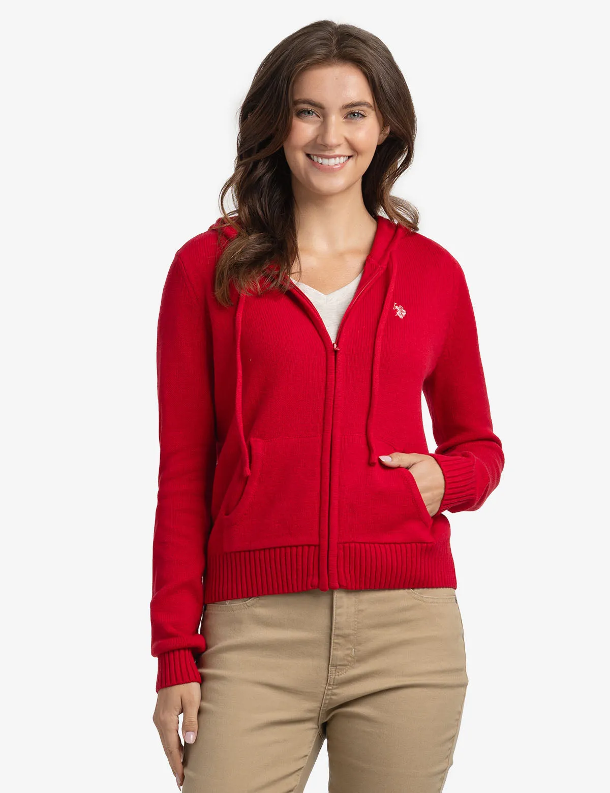 ZIP UP SWEATER WITH HOOD sold by U.S. Polo Assn. product image thumbnail 2