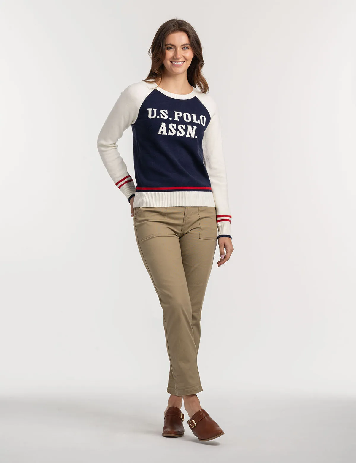RAGLAN SLEEVE BASEBALL CREW NECK SWEATER sold by U.S. Polo Assn. product image thumbnail 5