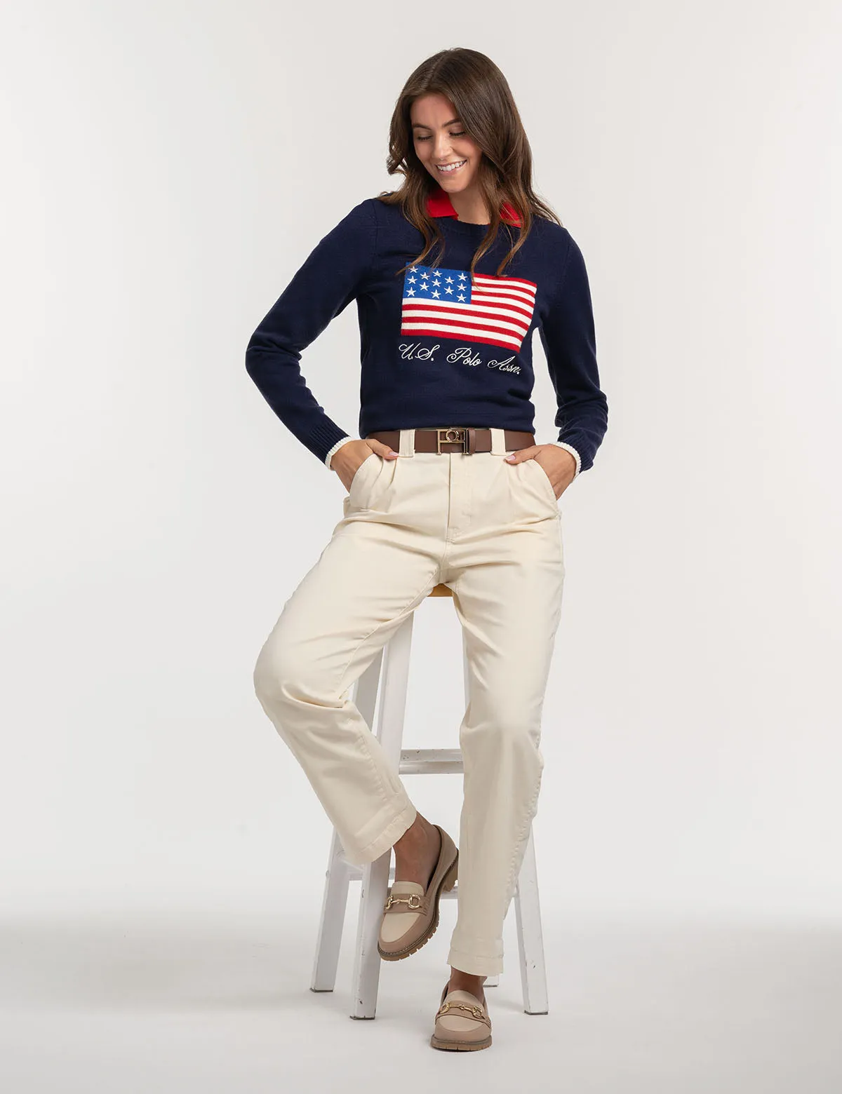 FLAG CREW NECK SWEATER sold by U.S. Polo Assn. product image thumbnail 5