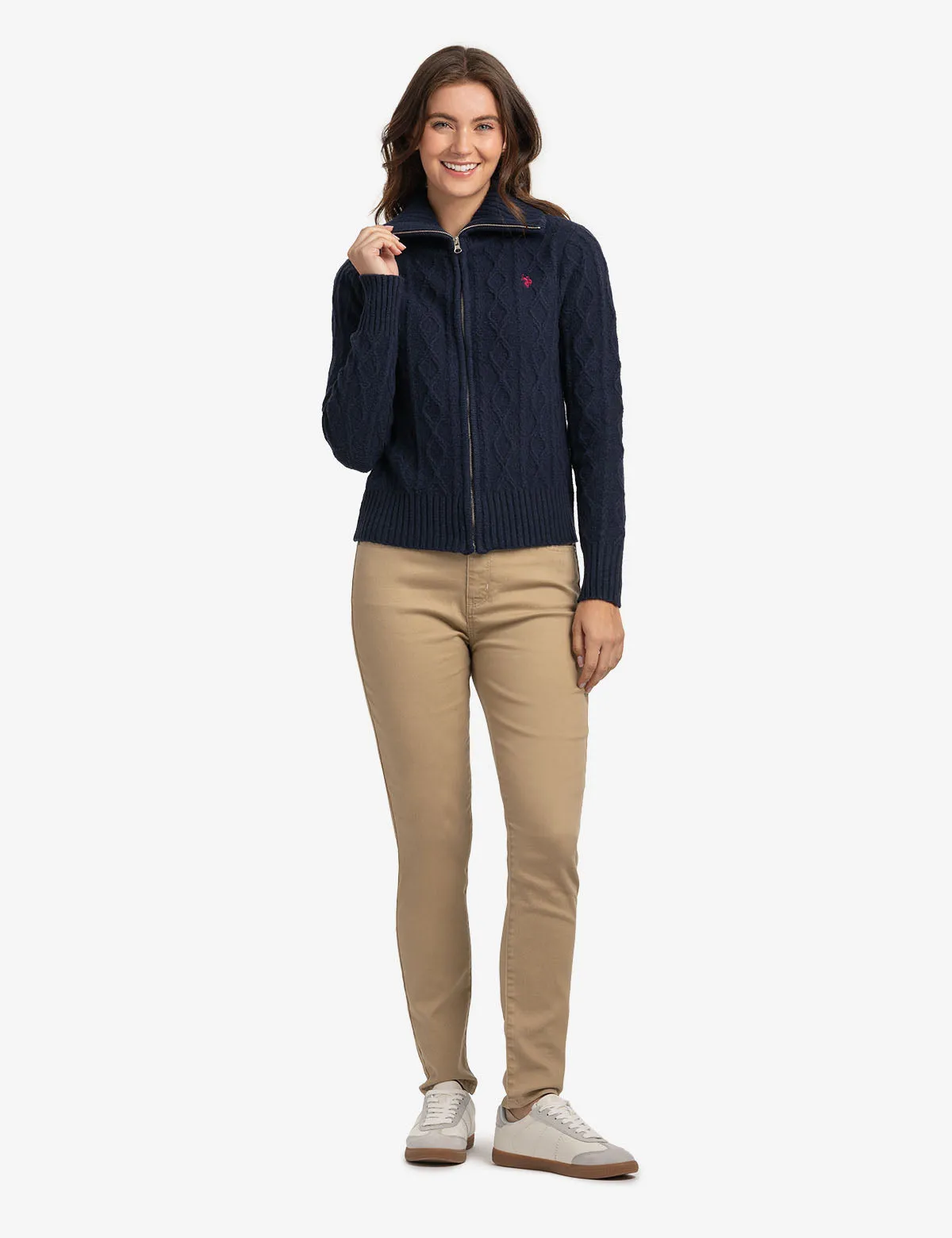 FULL ZIP CABLE SWEATER sold by U.S. Polo Assn. product image thumbnail 3