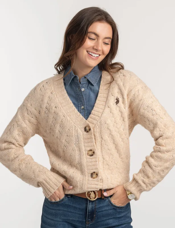 CLASSIC CABLE CARDIGAN sold by U.S. Polo Assn.
