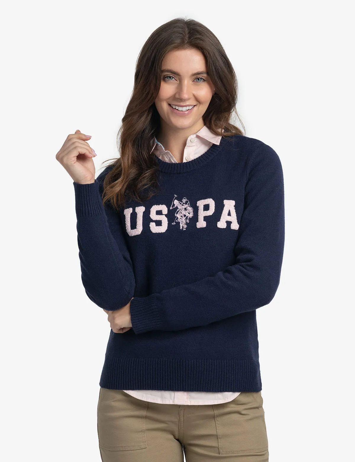 USPA LOGO CREW NECK SWEATER sold by U.S. Polo Assn.