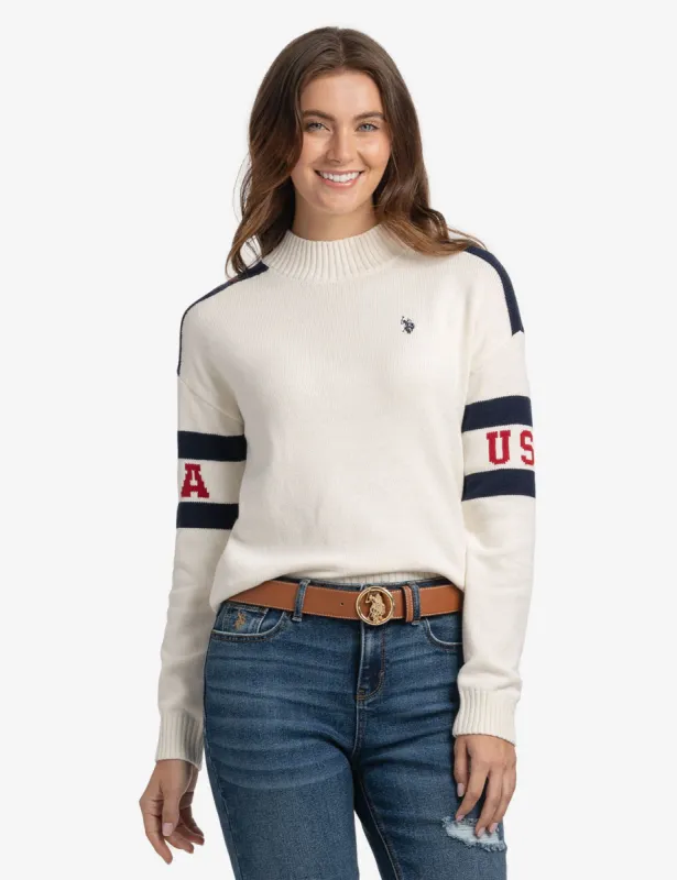 USPA FOOTBALL MOCK NECK SWEATER sold by U.S. Polo Assn.