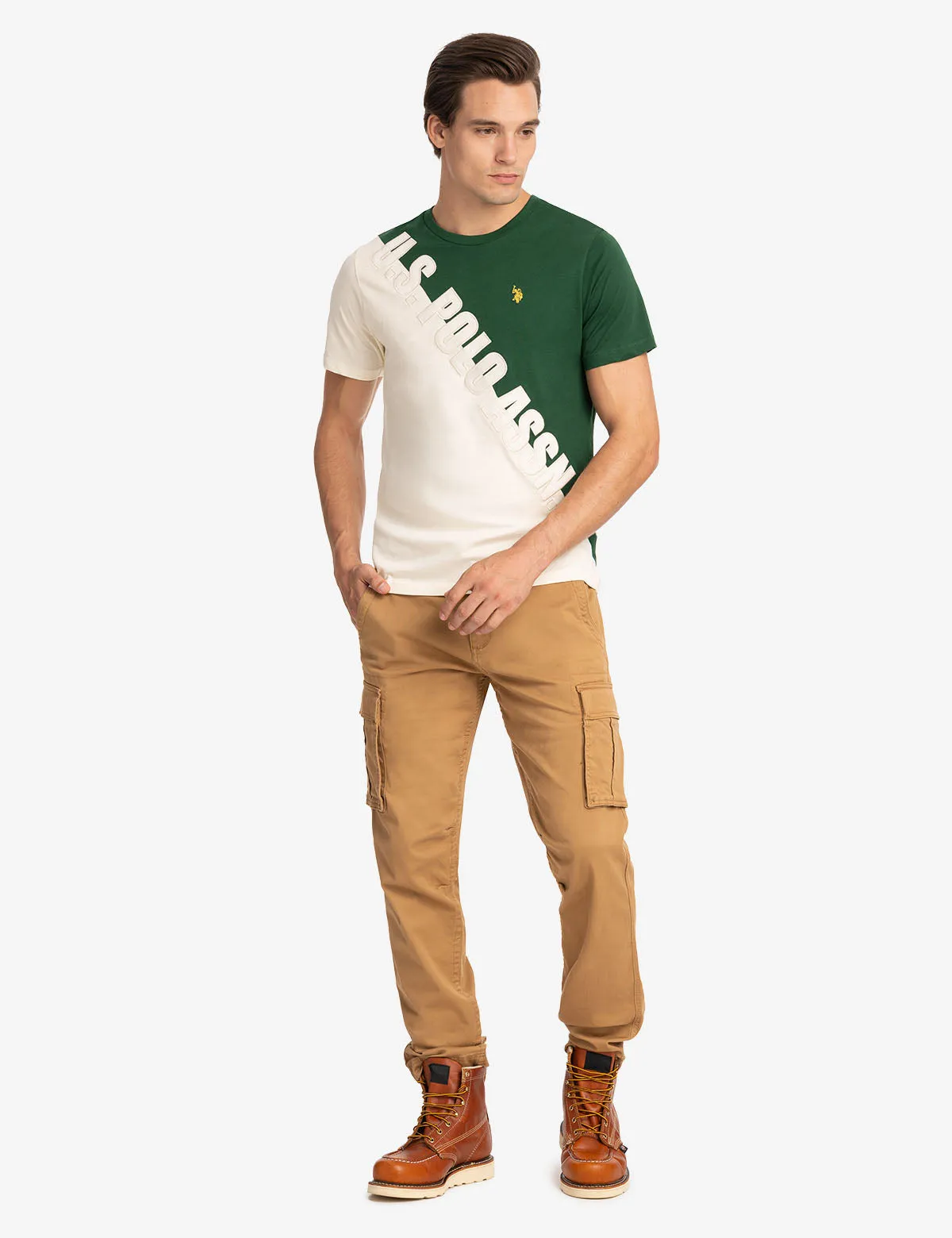 U.S. POLO ASSN. DIAGONAL COLORBLOCK T-SHIRT sold by U.S. Polo Assn. product image thumbnail 2