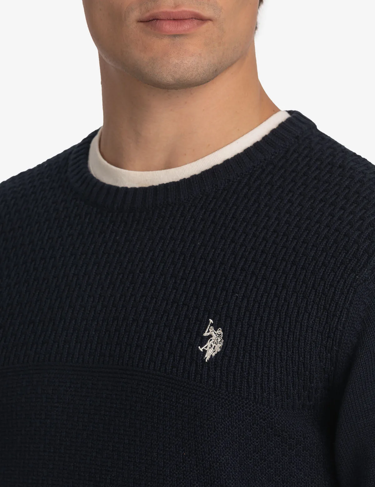TEXTURED CREW NECK SWEATER sold by U.S. Polo Assn. product image thumbnail 4