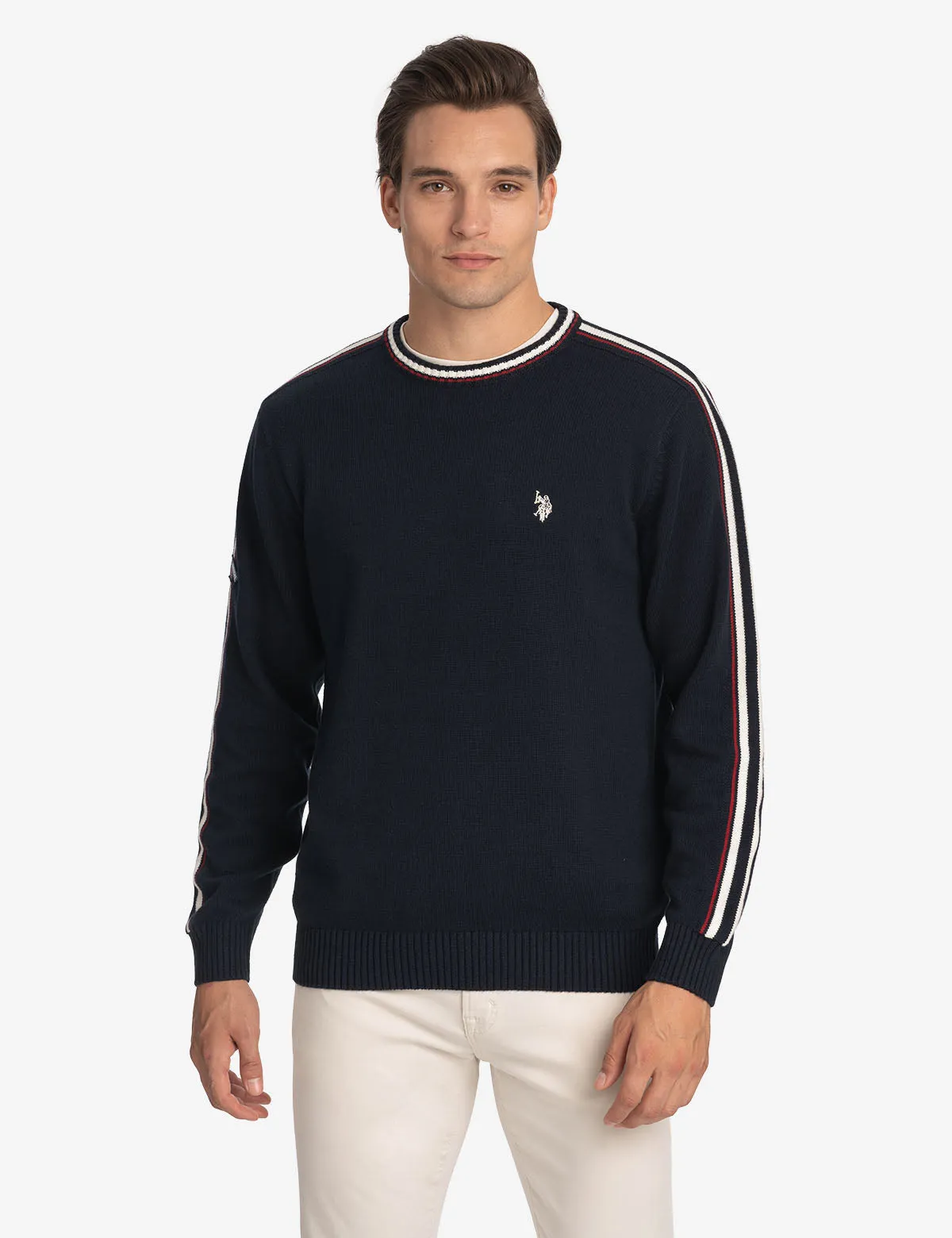 SIGNATURE STRIPE CREW NECK SWEATER sold by U.S. Polo Assn. product image thumbnail 3