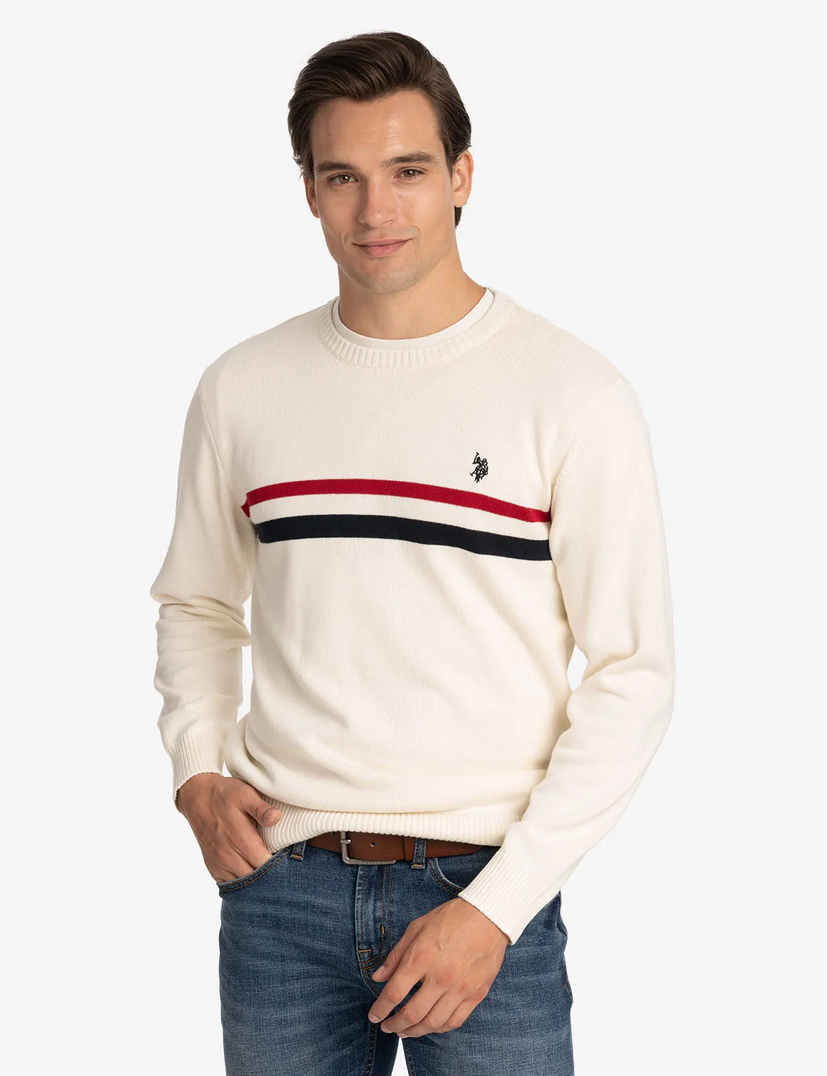 SIGNATURE STRIPE CREW NECK SWEATER sold by U.S. Polo Assn. product image thumbnail 5