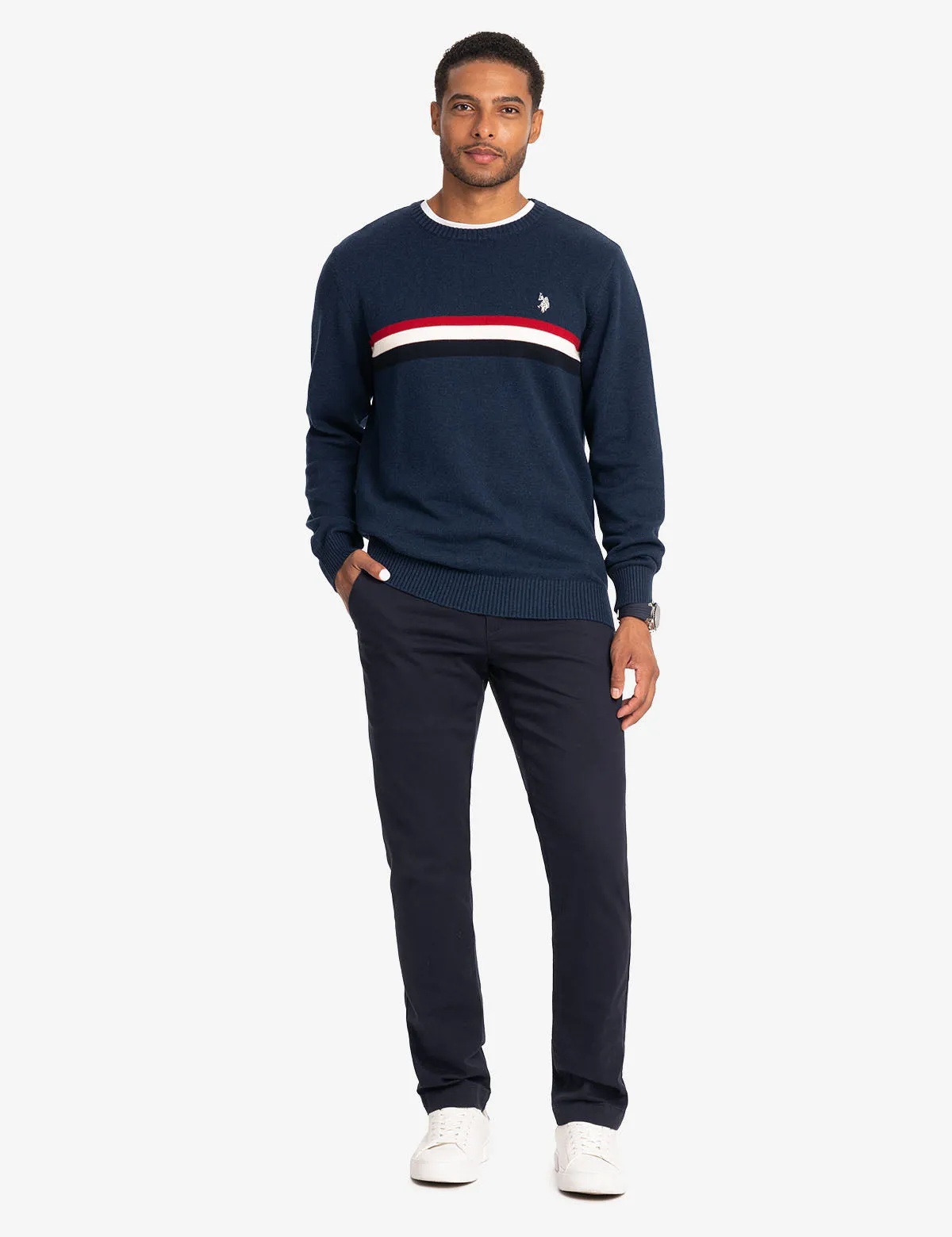 SIGNATURE STRIPE CREW NECK SWEATER sold by U.S. Polo Assn. product image thumbnail 2