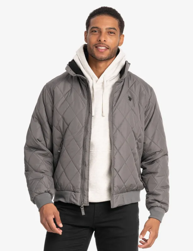 DIAMOND QUILTED FLEECE JACKET sold by U.S. Polo Assn.