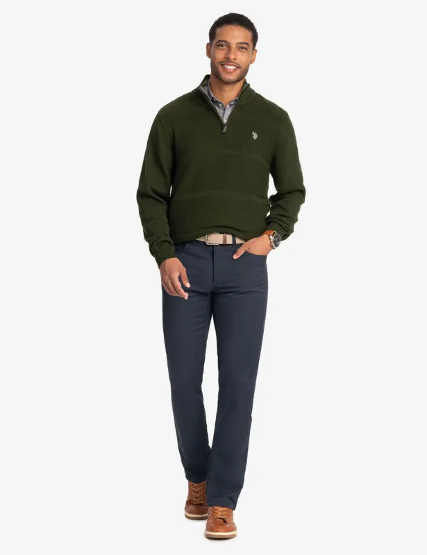 1/4 ZIP TEXTURED SWEATER sold by U.S. Polo Assn.