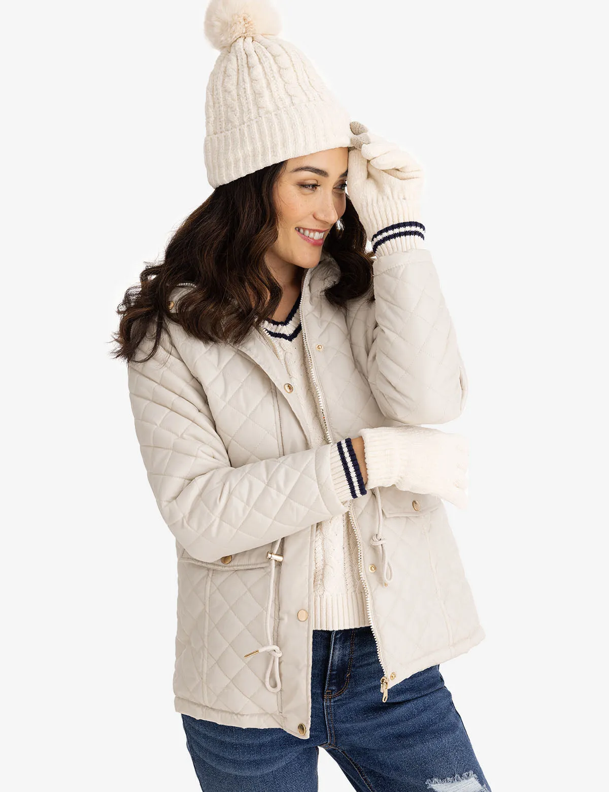 COZY QUILTED HOODED COAT sold by U.S. Polo Assn. product image thumbnail 2