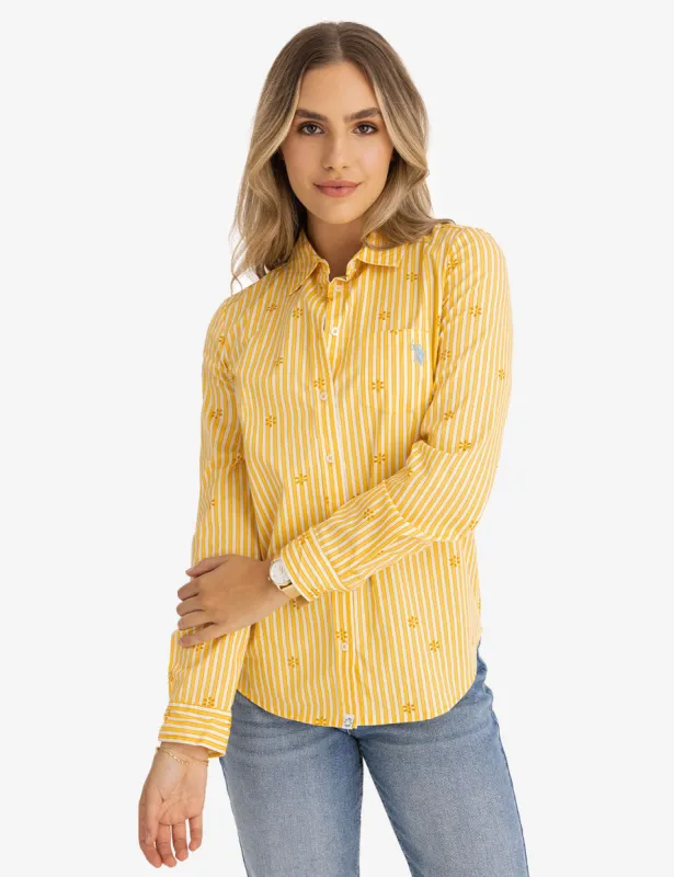 DITSY PRINT LONG SLEEVE POPLIN SHIRT sold by U.S. Polo Assn.