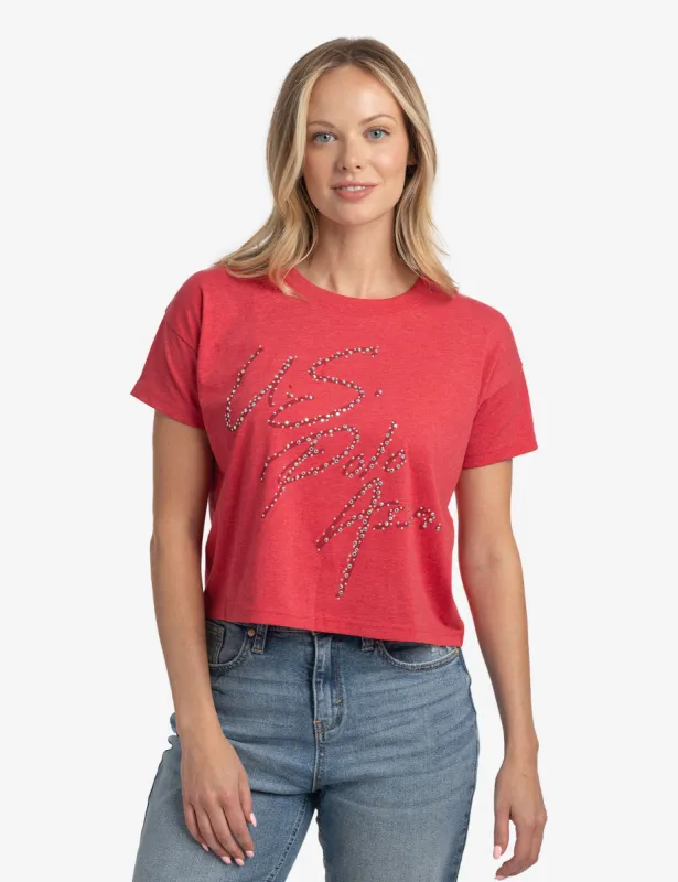 MIXED STONES MEET AND GREET JERSEY T-SHIRT sold by U.S. Polo Assn.