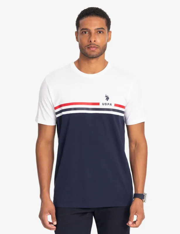 USPA STRIPE PRINT JERSEY T-SHIRT sold by U.S. Polo Assn.