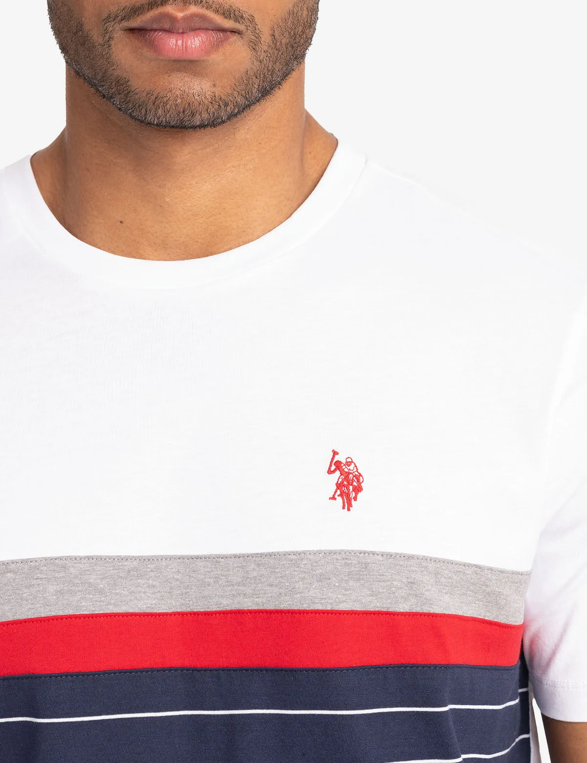 COLOR BLOCK YARN DYE STRIPE T-SHIRT sold by U.S. Polo Assn. product image thumbnail 3