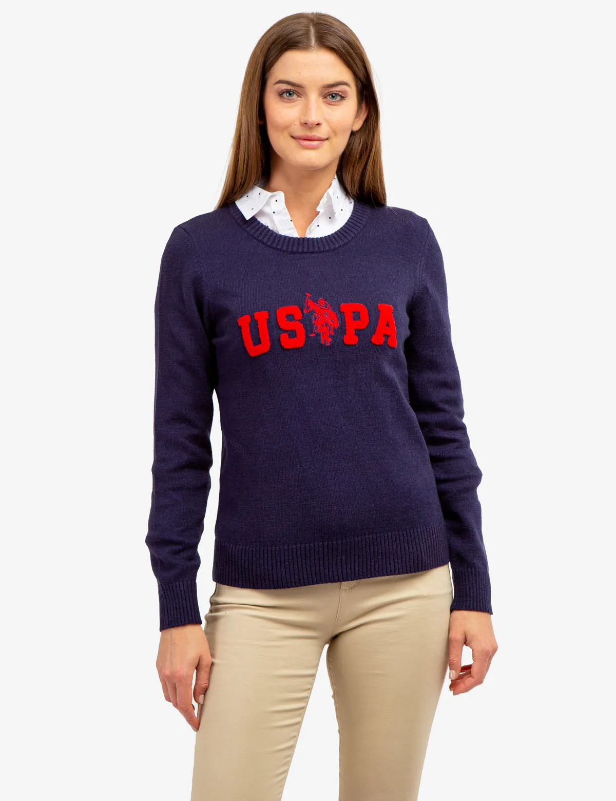 USPA LOGO CREW NECK SWEATER sold by U.S. Polo Assn.