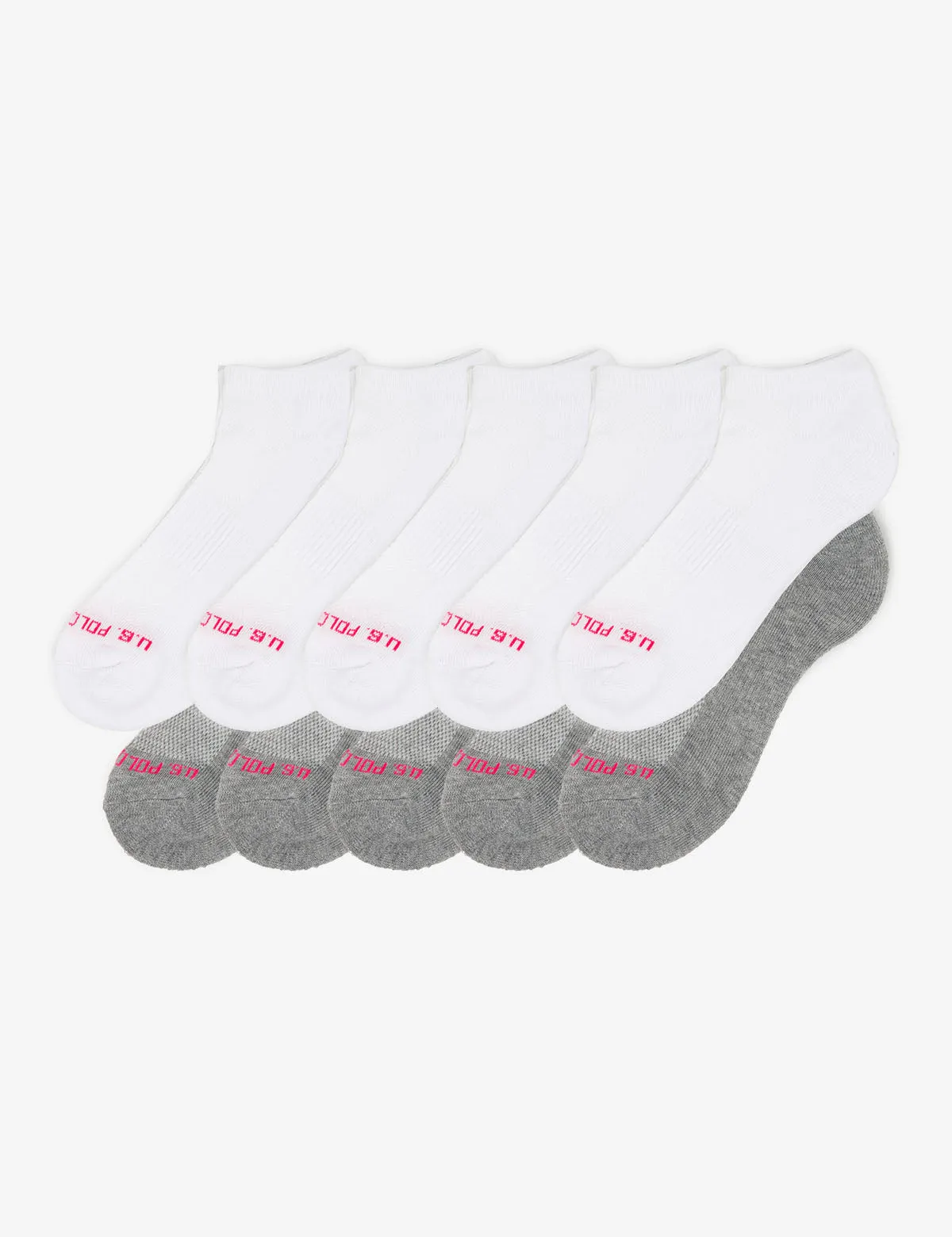 LADIES 10PK WHITE GREY ASSORTED LOW CUT SOCKS sold by U.S. Polo Assn.