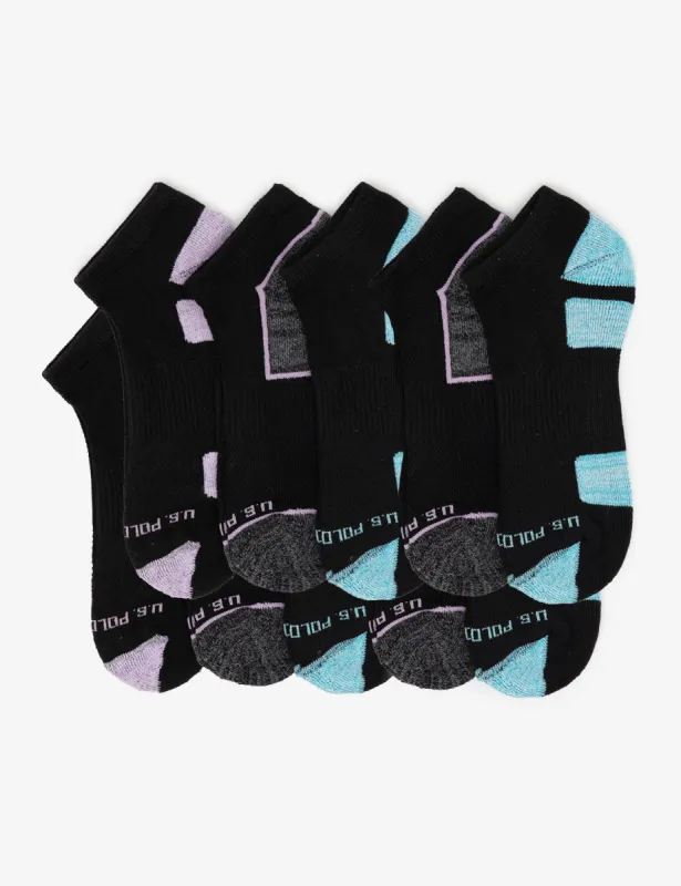 LADIES 10PK BLACK LOW CUT TIPPED SOCKS sold by U.S. Polo Assn.