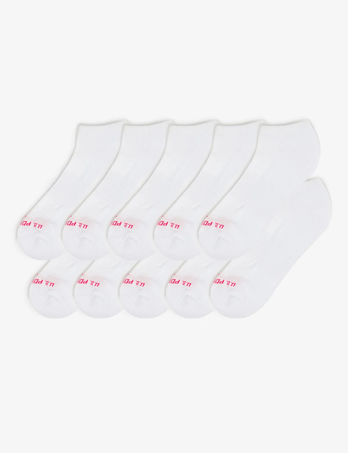 LADIES 10PK WHITE LOW CUT SOCKS sold by U.S. Polo Assn.