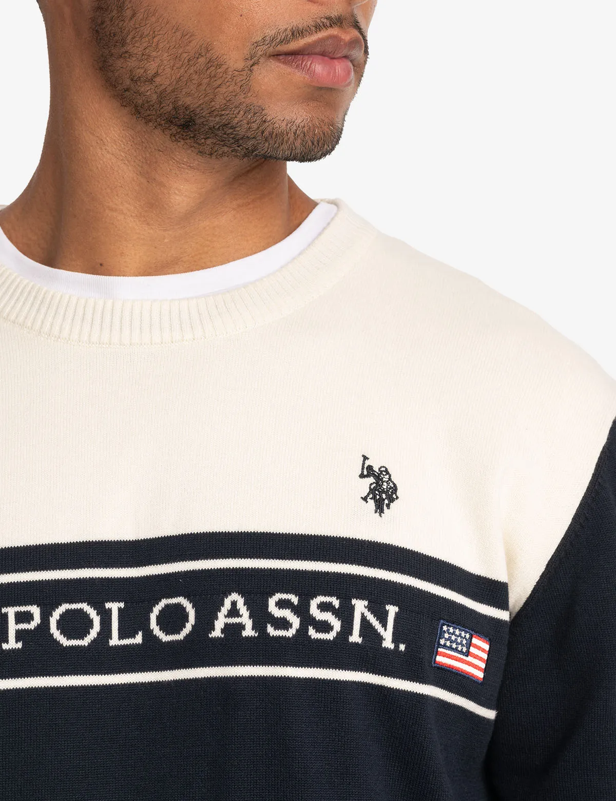 U.S. POLO ASSN. COLORBLOCK CREW NECK SWEATER sold by U.S. Polo Assn. product image thumbnail 4