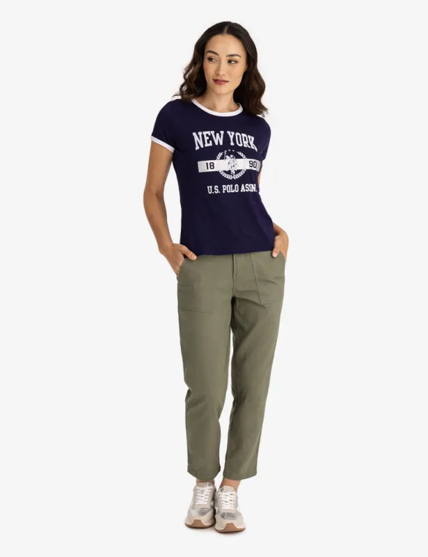 NEW YORK FOIL RINGER JERSEY T-SHIRT sold by U.S. Polo Assn.