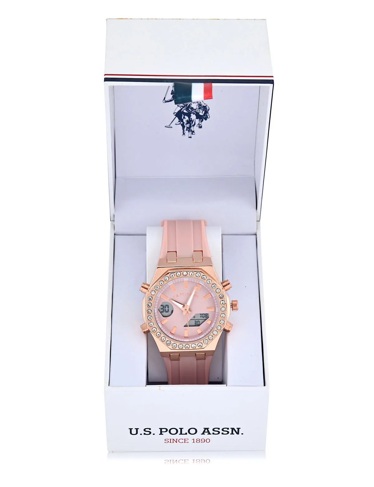 LADIES PINK EMBELLISHED ANA DIGI WATCH sold by U.S. Polo Assn. product image thumbnail 2