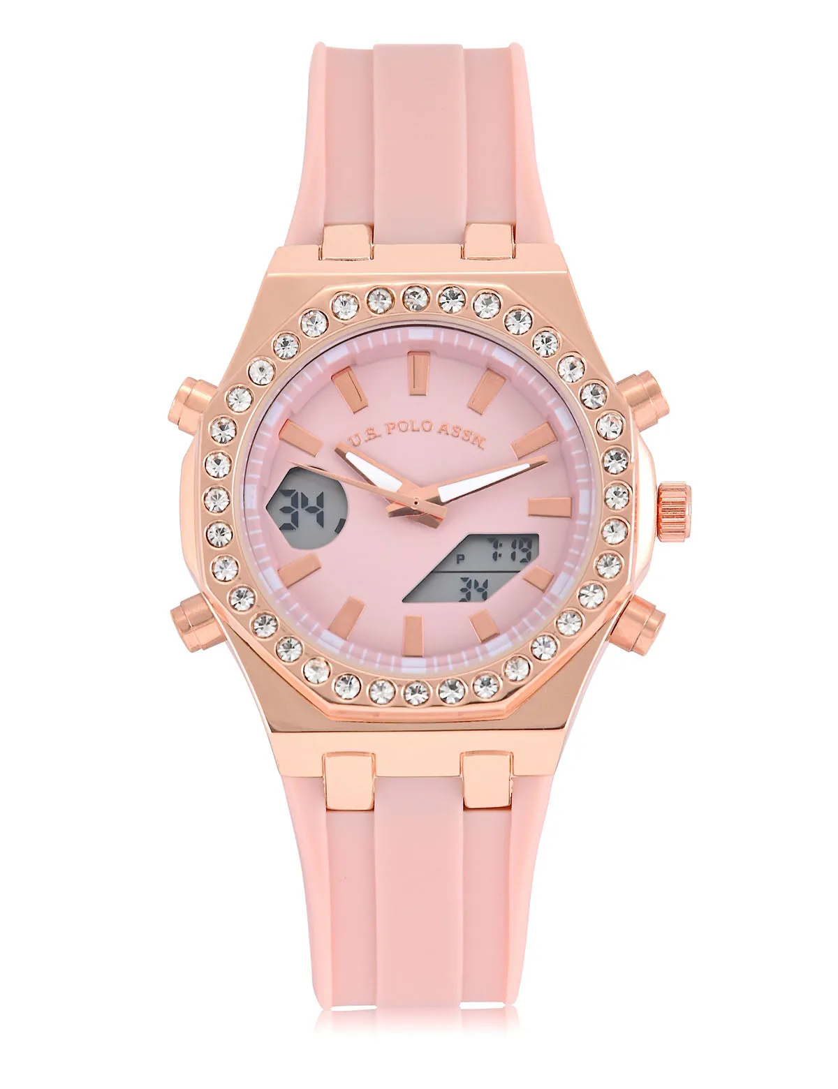 LADIES PINK EMBELLISHED ANA DIGI WATCH sold by U.S. Polo Assn. product image thumbnail 3