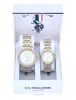 HIS AND HERS TWO TONE LINK WATCH SET sold by U.S. Polo Assn.