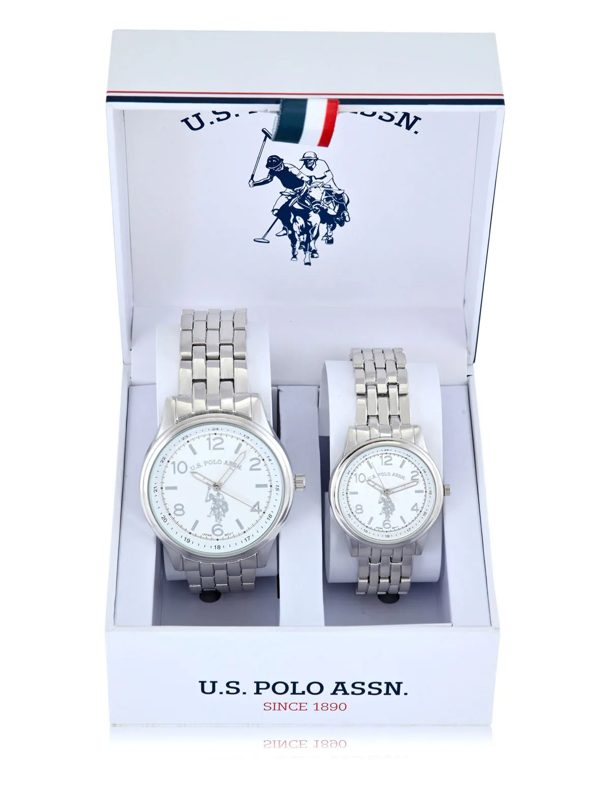 HIS AND HERS CLASSIC LINK WATCH SET sold by U.S. Polo Assn.