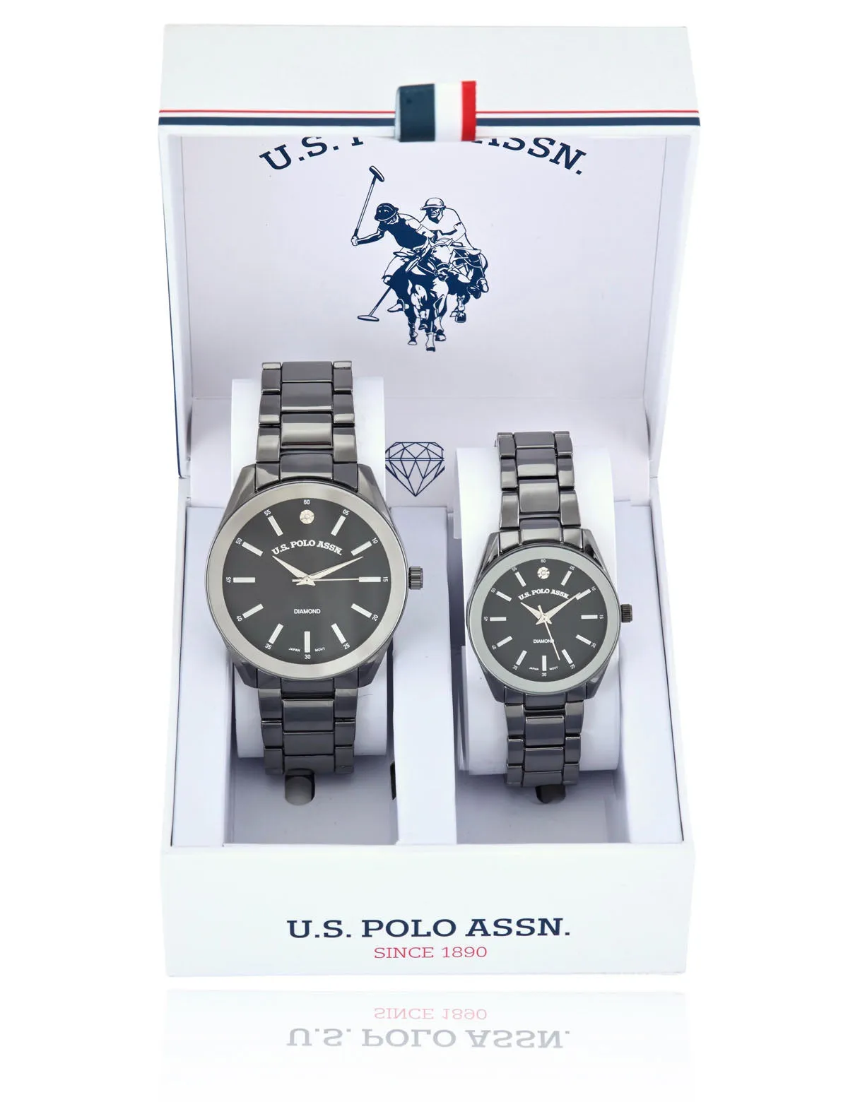 HIS AND HERS CLASSIC LINK WATCH SET sold by U.S. Polo Assn.