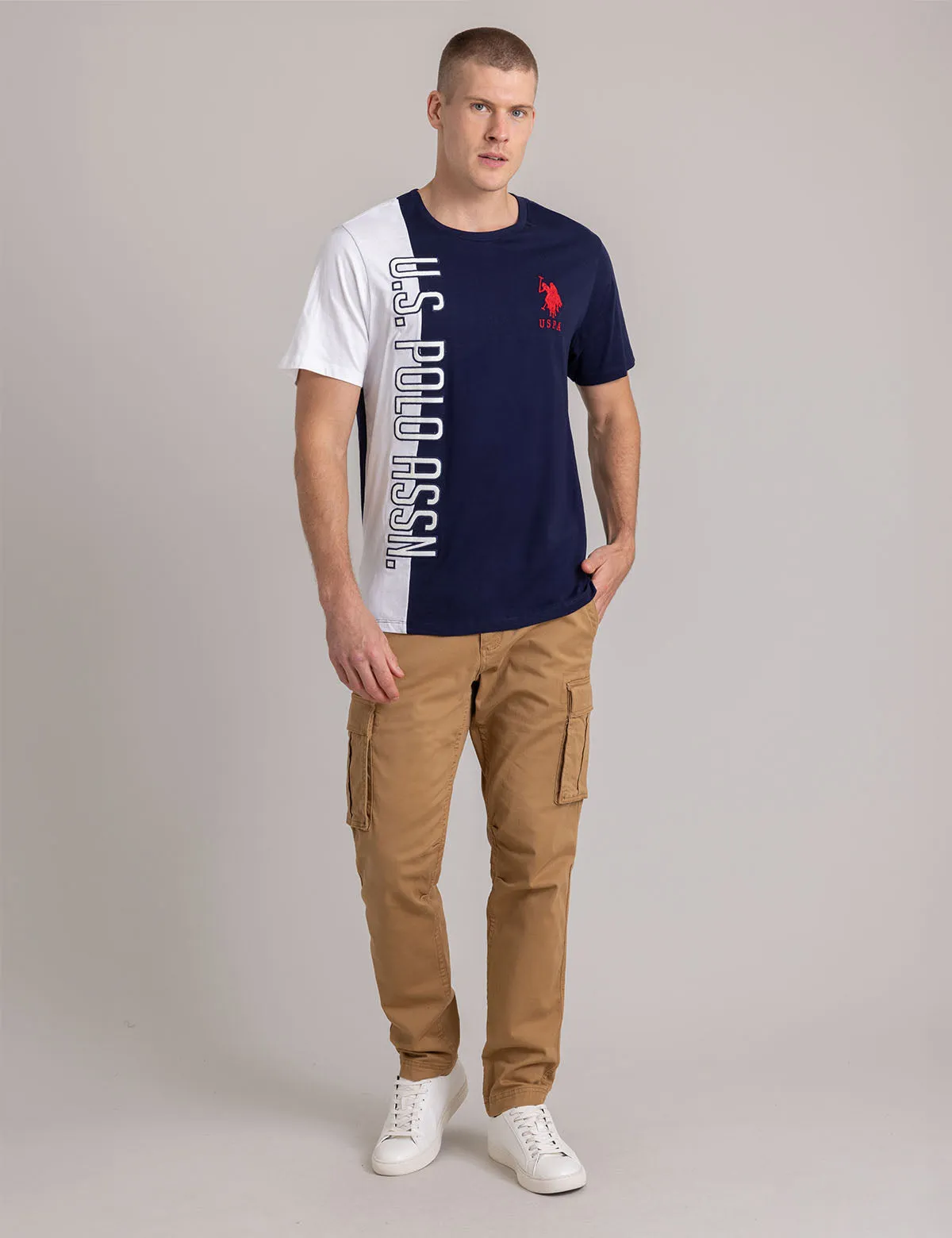 VERTICAL U.S. POLO ASSN. GRAPHIC COLORBLOCK T-SHIR sold by U.S. Polo Assn. product image thumbnail 2