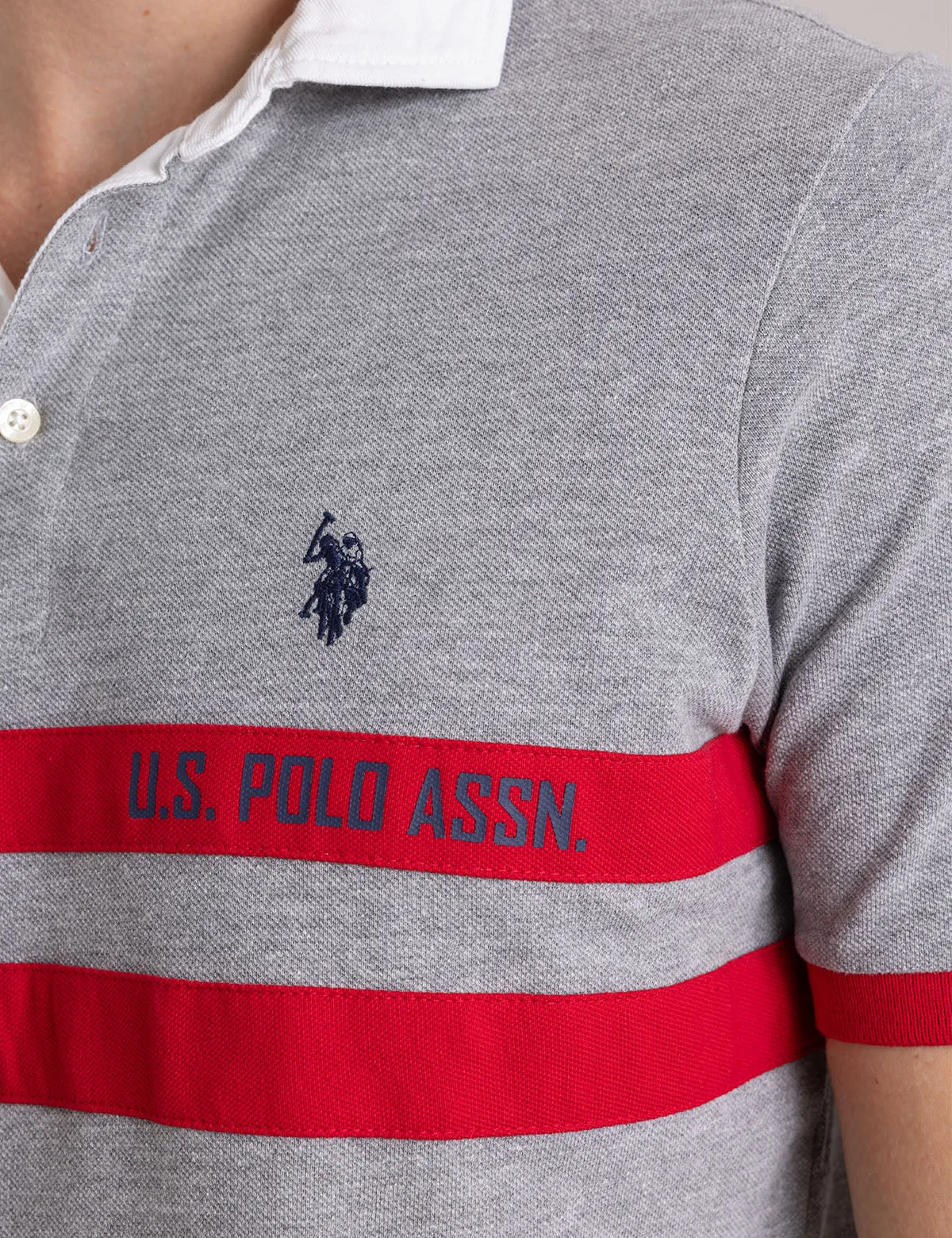 COLORBLOCK PIQUE POLO SHIRT WITH TWILL COLLAR sold by U.S. Polo Assn. product image thumbnail 4