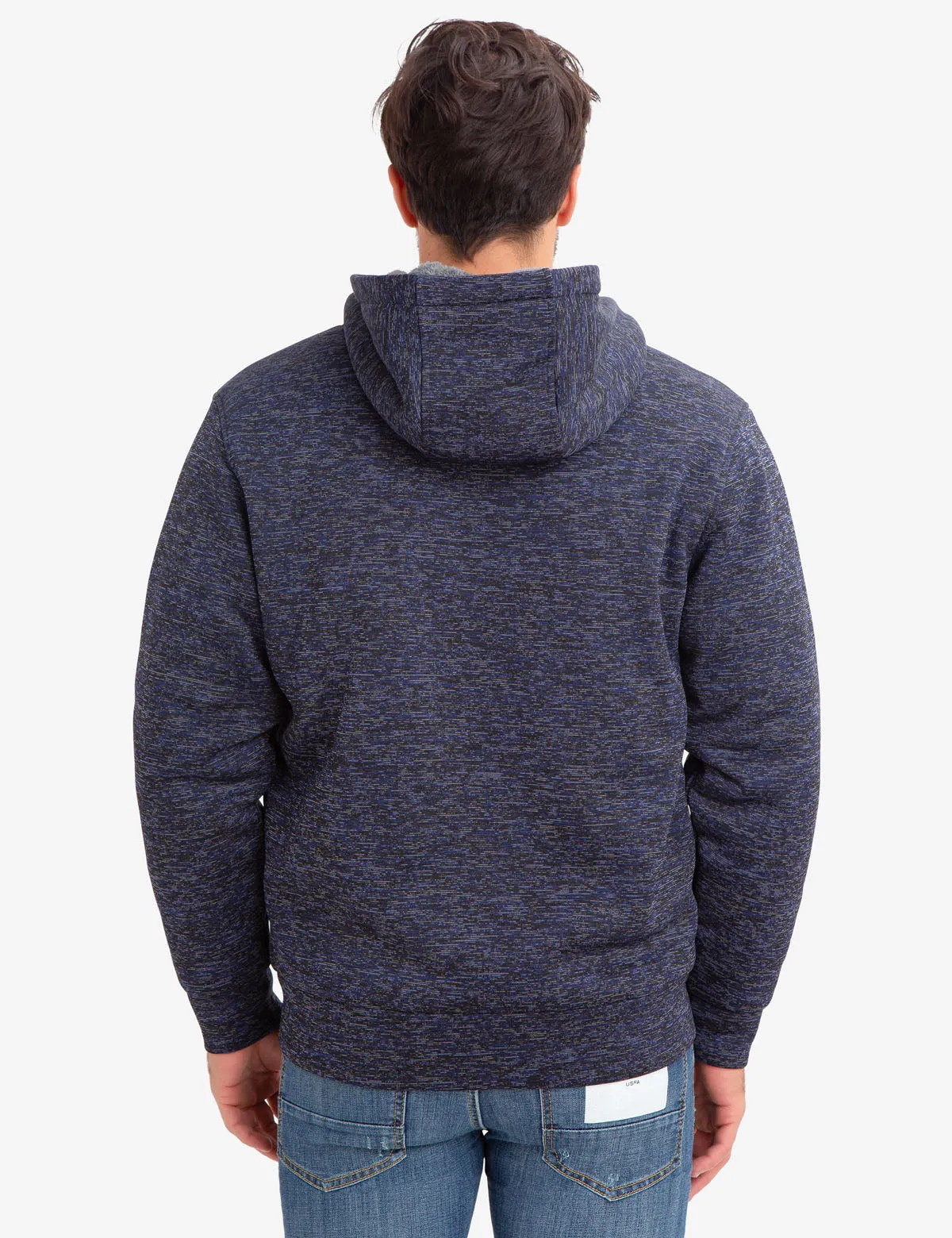 SPACE DYE FAUX SHEARLING LINED HOODIE sold by U.S. Polo Assn. product image thumbnail 4
