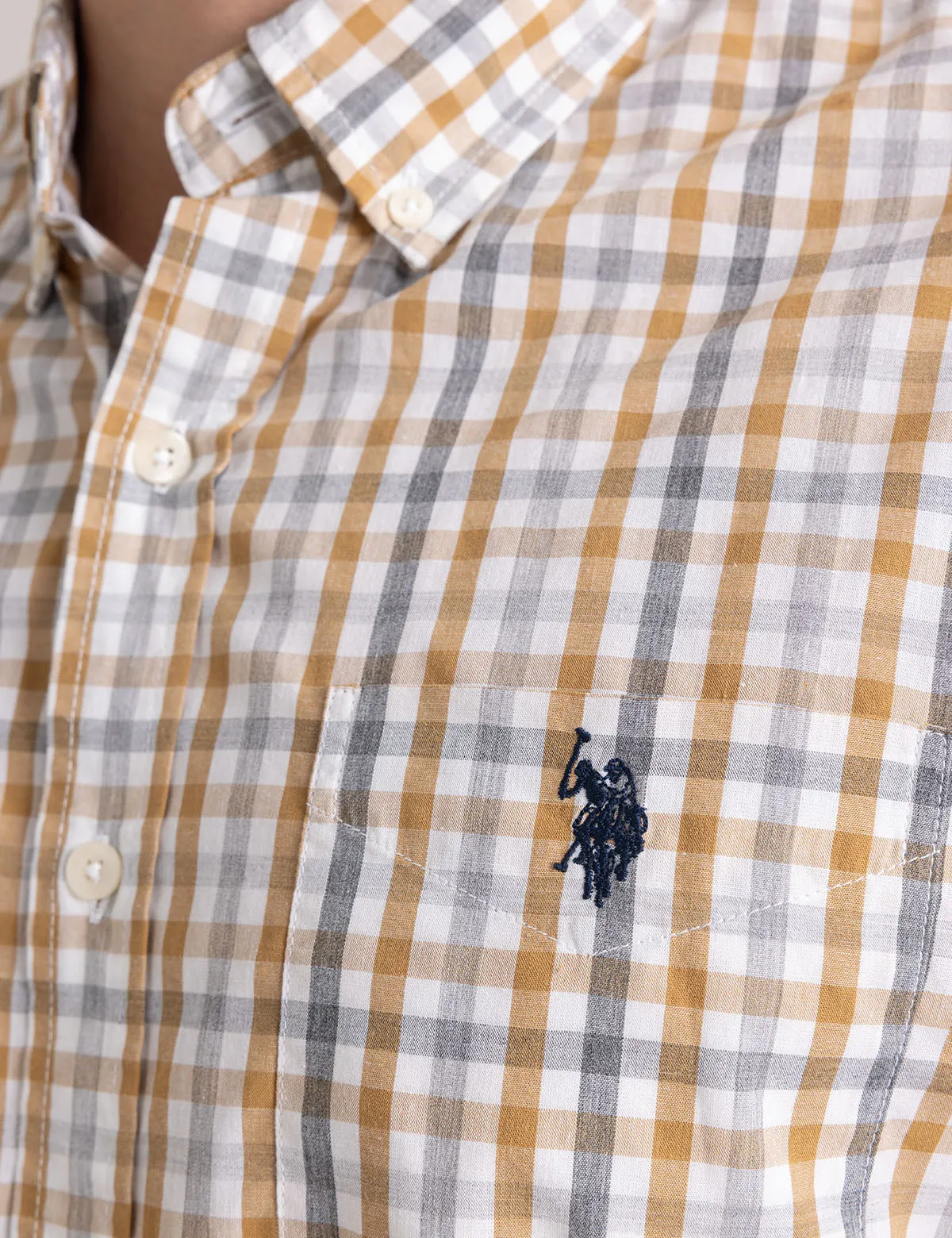 MULTI GINGHAM POPLIN LONG SLEEVE SHIRT sold by U.S. Polo Assn. product image thumbnail 4