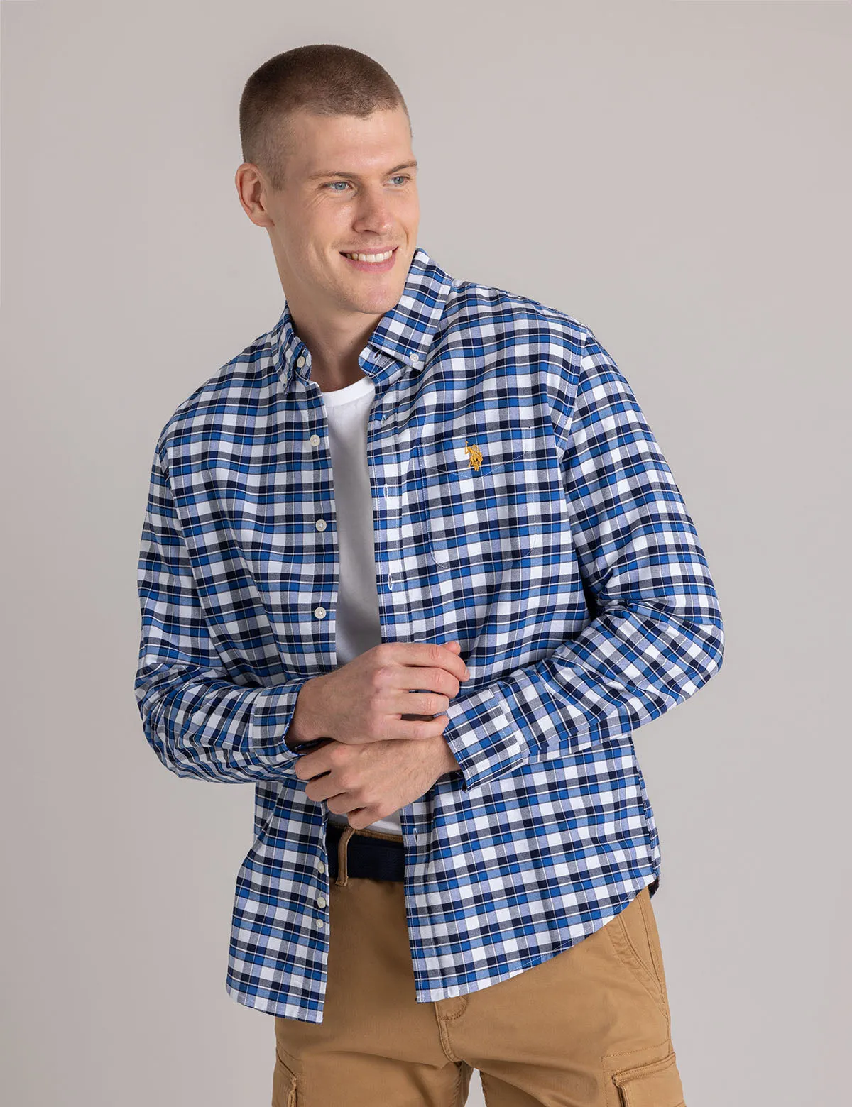 PLAID YARN DYE OXFORD SHIRT sold by U.S. Polo Assn. product image thumbnail 3